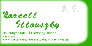 marcell illovszky business card